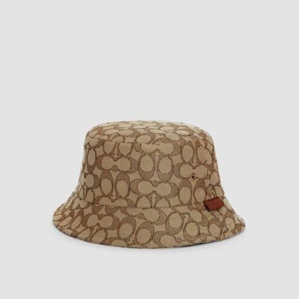 Coach Stylish Brown Bucket Hat